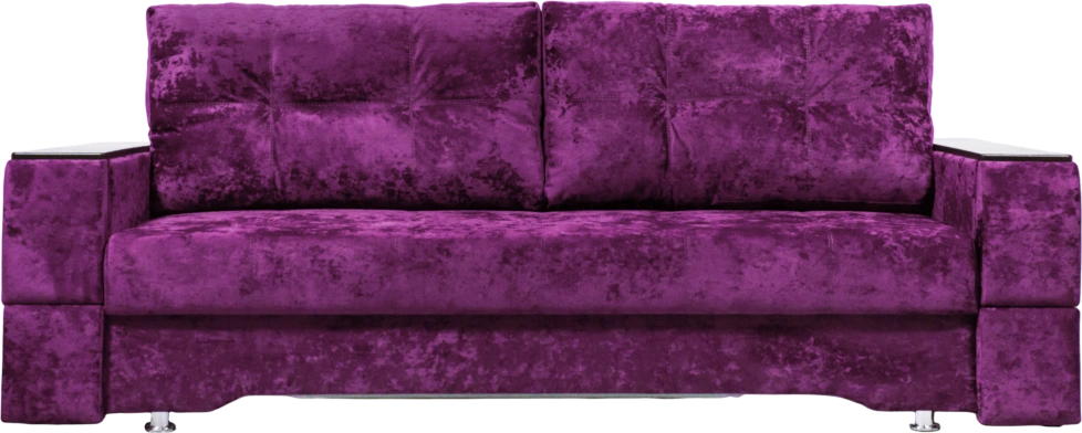 Диван прямой Атлант 2, ткань Plush purple velvet, декор Венге