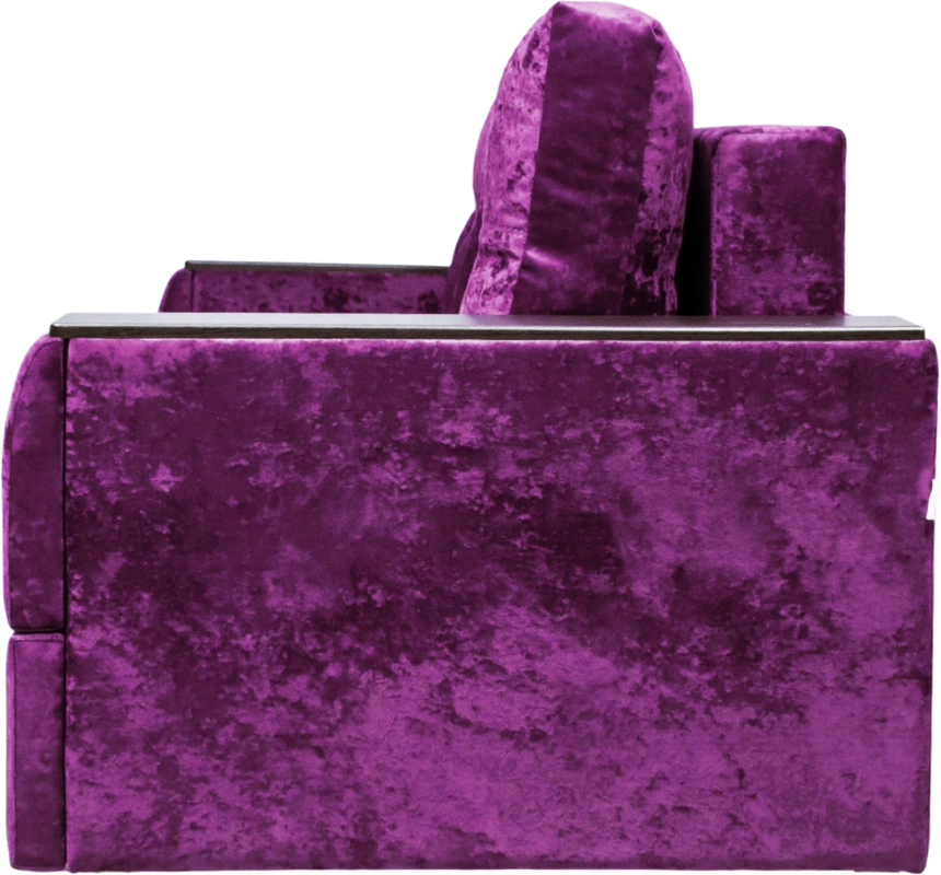Диван прямой Атлант 2, ткань Plush purple velvet, декор Венге