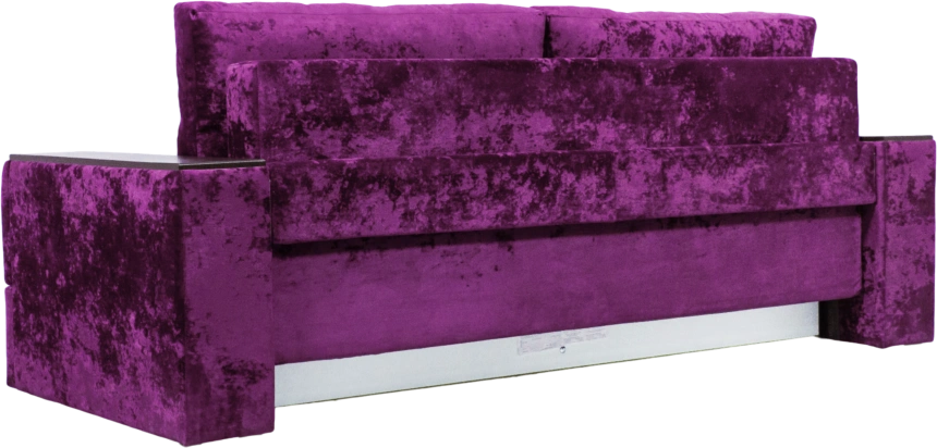 Диван прямой Атлант 2, ткань Plush purple velvet, декор Венге