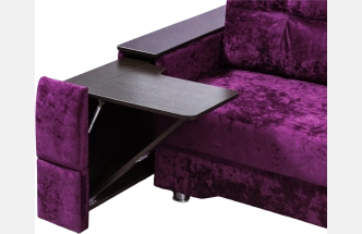 Диван прямой Атлант 2, ткань Plush purple velvet, декор Венге