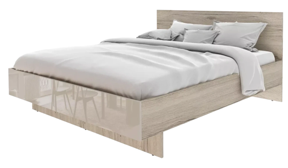 Кровать Лациа, Дуб санремо/Крем бежевый