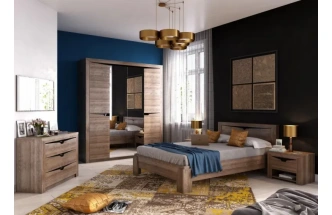 Шкаф двухдверный Соренто, распашной для одежды, дуб стирлинг