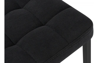 Барный табурет Лофт, микровелюр катания блэк / черный матовый