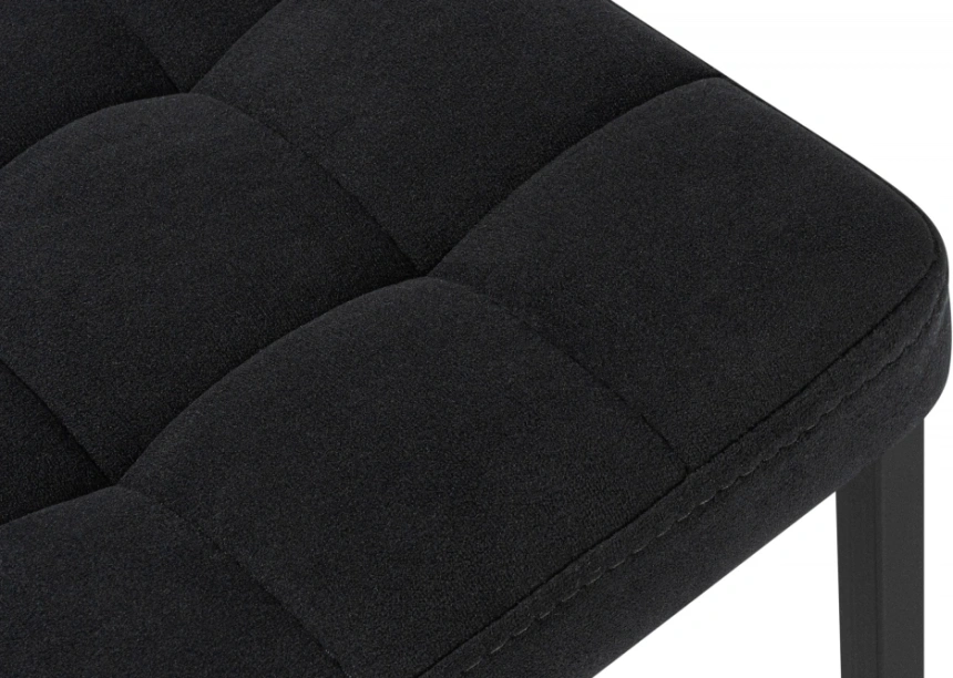 Барный табурет Лофт, микровелюр катания блэк / черный матовый