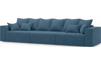 Диван прямой трехместный Венте, модель 035, Danco 796 (синий)