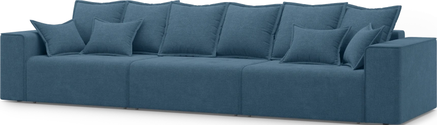 Диван прямой трехместный Венте, модель 035, Danco 796 (синий)