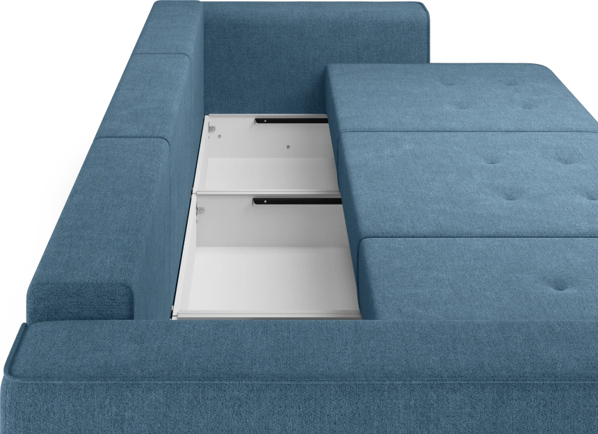 Диван прямой трехместный Венте, модель 035, Danco 796 (синий)