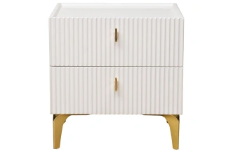 Тумба прикроватная Doria, с ящиками, белая 