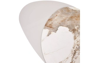 Кофейный стол Niklas, Pandora, керамика на стекле и окрашенный МДФ, темно-серый МДФ каркас