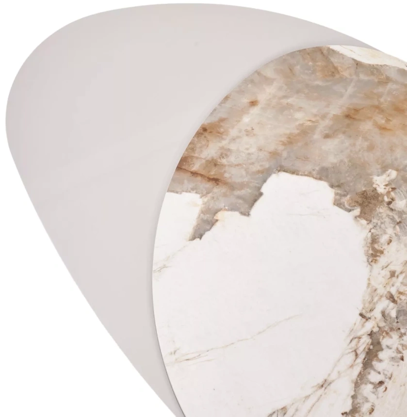 Кофейный стол Niklas, Pandora, керамика на стекле и окрашенный МДФ, темно-серый МДФ каркас