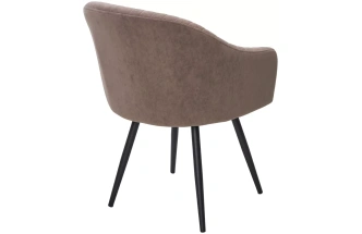 Стул Avior, поворотный, B5 капучино, велюр, черный каркас