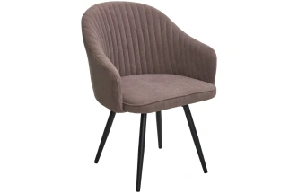 Стул Avior, поворотный, B5 капучино, велюр, черный каркас