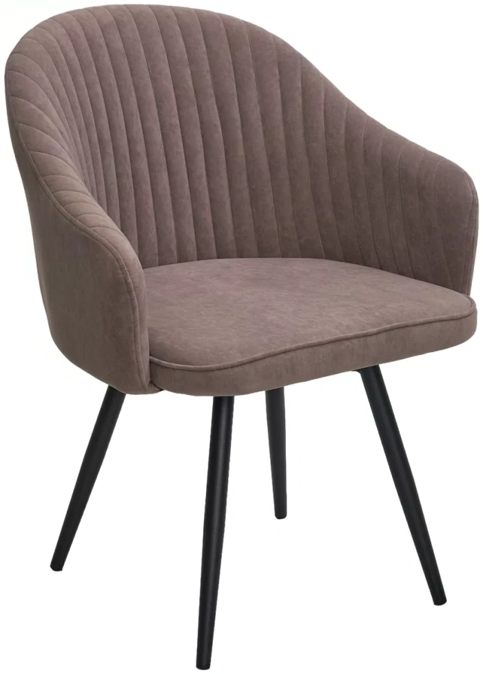 Стул Avior, поворотный, B5 капучино, велюр, черный каркас