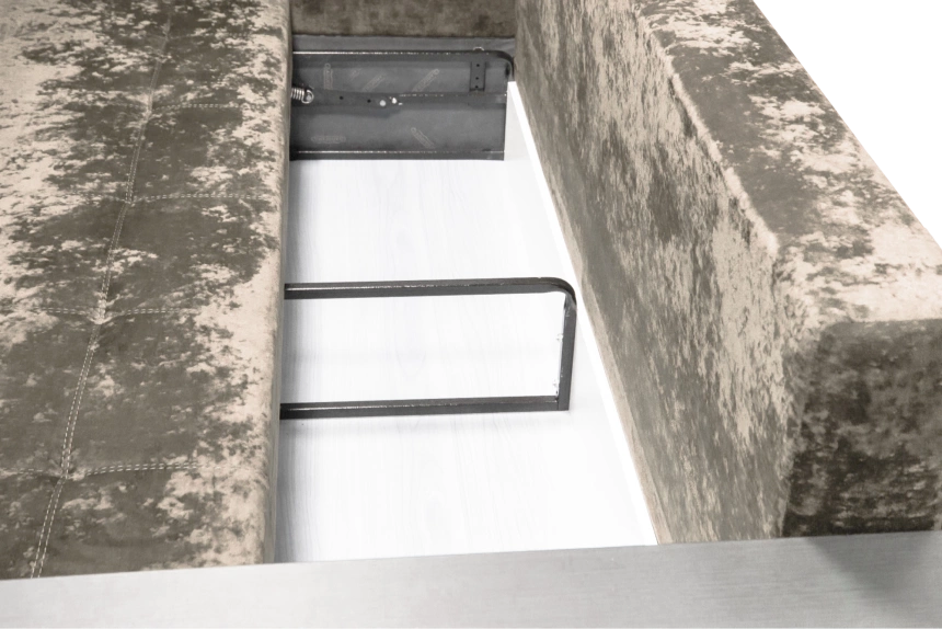 Диван прямой Атлант 2, ткань Kioto beige, декор Венге