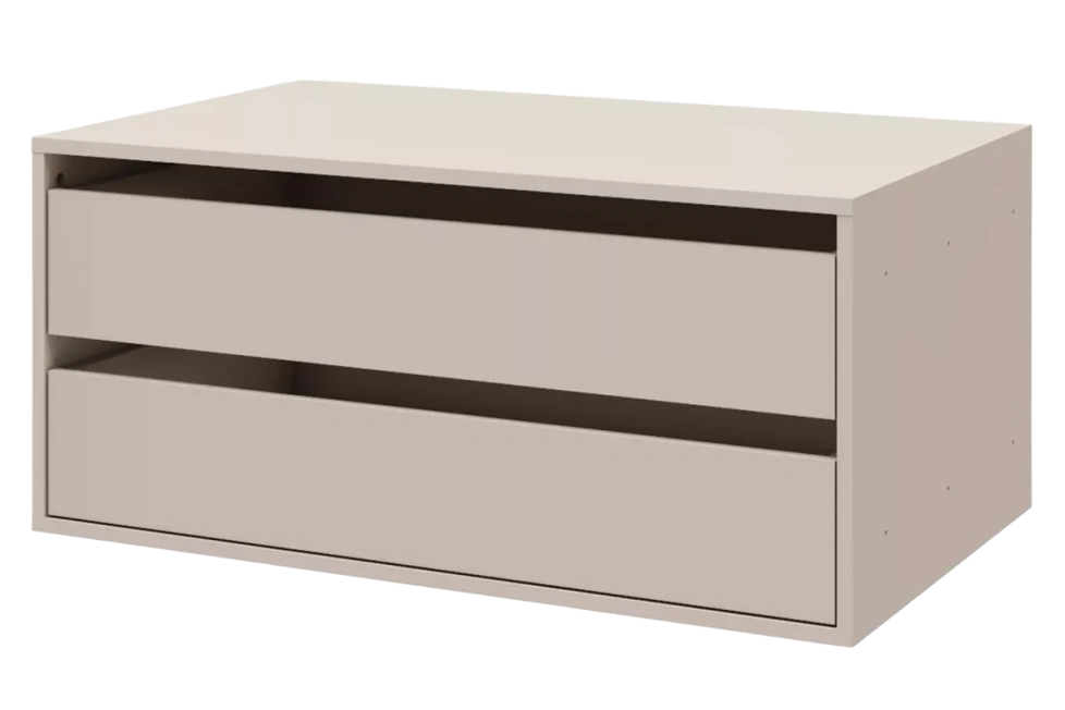 Тумба для шкафа Лаура двухдверная, Кашемир серый