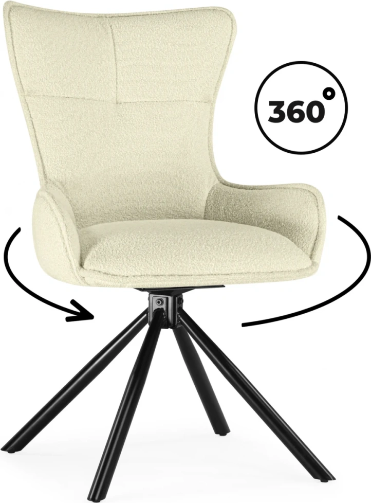 Стул, Chicago, на металлокаркасе, бежевый / чёрный