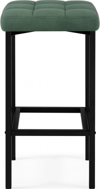 Барный табурет Лофт, микровелюр катания изумруд / черный матовый