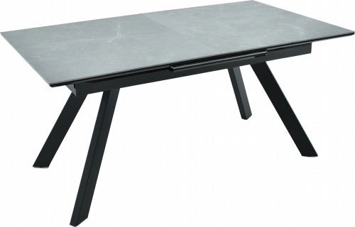 Кухонный обеденный стол Como, раздвижной 140, серый Bayona Grey Natural, каркас черный
