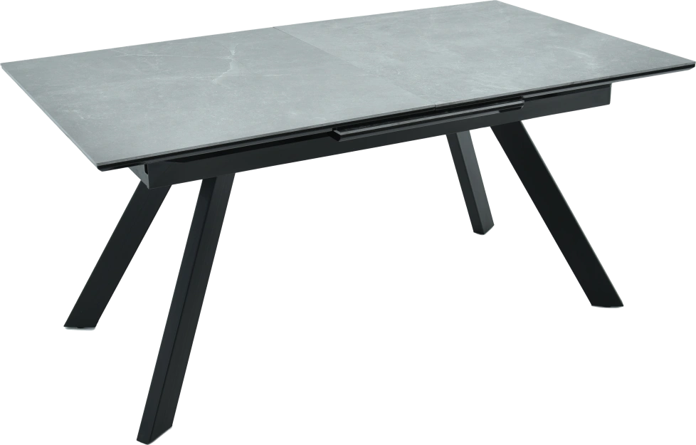 Кухонный обеденный стол Como, раздвижной 140, серый Bayona Grey Natural, каркас черный