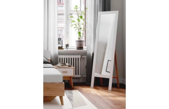 Спальный гарнитур Калгари, композиция #3, дуб натуральный светлый / белый матовый