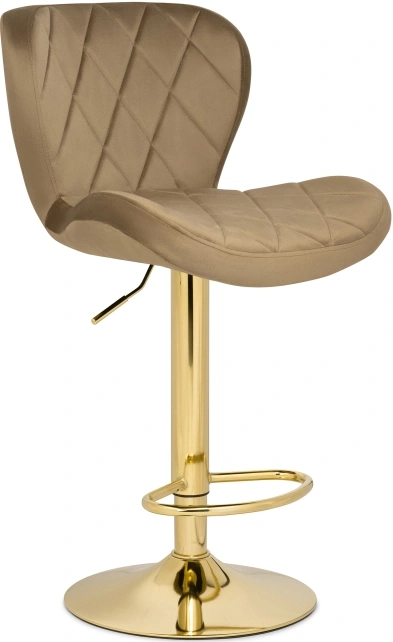Барный стул Porch, темно-бежевый / золотой