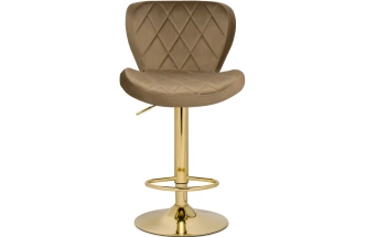 Барный стул Porch, темно-бежевый / золотой