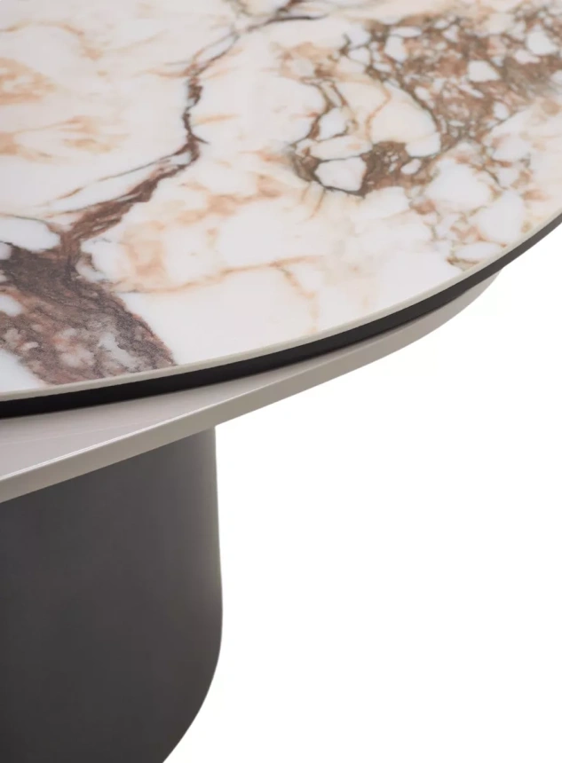 Кофейный стол Niklas TL-312, испанская керамика, стекло, МДФ окрашенный, темно-серый МДФ каркас