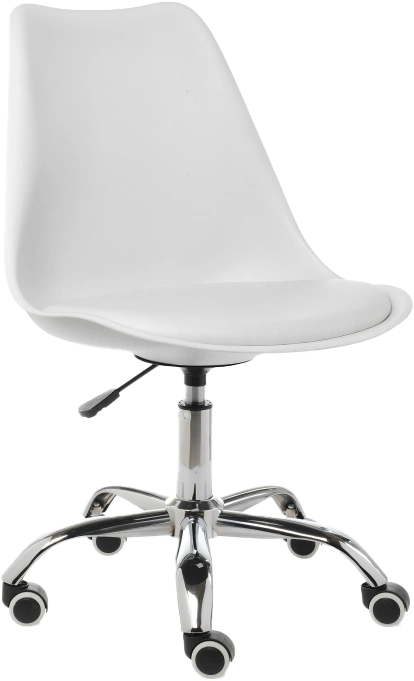 Компьютерное кресло Kolin, без подлокотников, white