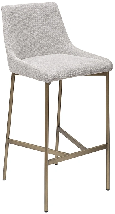 Барный стул 163YH-16963, рогожка, белый / бронза