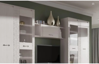 Полка закрытая Элана, навесная, бодега белая