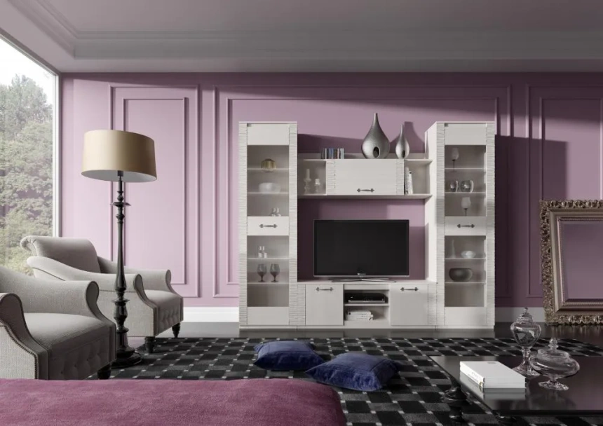 Полка закрытая Элана, навесная, бодега белая