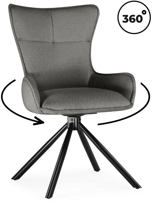 Стул, Chicago, на металлокаркасе, светло-серый / чёрный