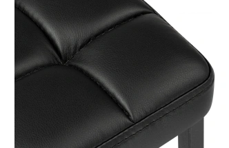 Барный табурет Лофт, экокожа черный / черный матовый