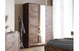 Шкаф трехдверный Мальта, распашной с зеркалом, таксония