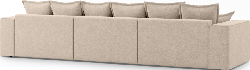 Диван угловой трехместный Венте, модель 035, Danco 130 (бежевый)