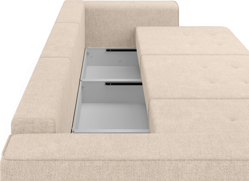 Диван угловой трехместный Венте, модель 035, Danco 130 (бежевый)