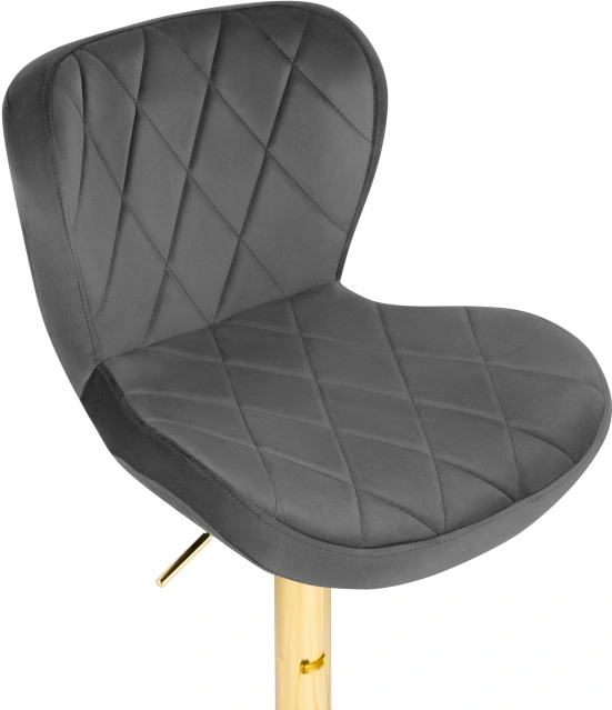 Барный стул Porch, темно-серый / золотой