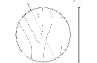 Зеркало настенное KFG208, с рисунком