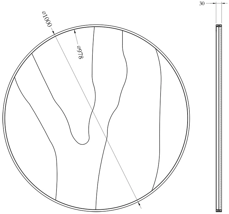 Зеркало настенное KFG208, с рисунком