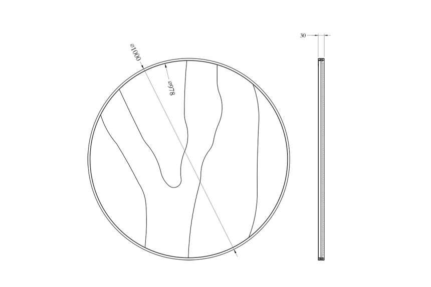 Зеркало настенное KFG208, с рисунком