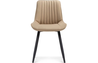 Стул Седа, мягкий, велюр бежевый / черный