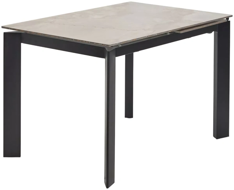 Кухонный раздвижной стол Corner 120, Gloss Amber Jade Solid Ceramic, Black