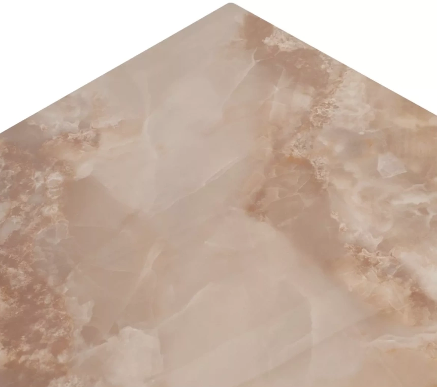 Кухонный раздвижной стол Corner 120, Gloss Amber Jade Solid Ceramic, Black