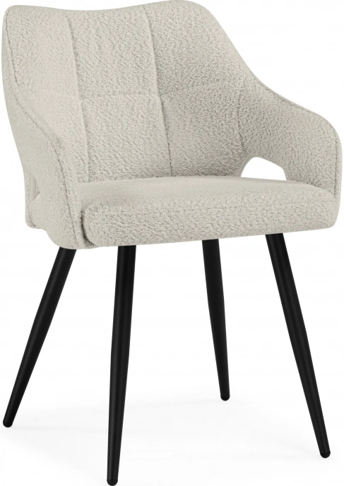 Стул Hera, на металлокаркасе,  бежевый / чёрный