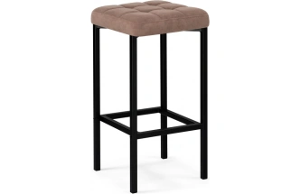 Барный табурет Лофт, микровелюр катания корица / черный матовый