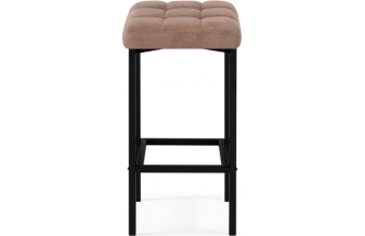 Барный табурет Лофт, микровелюр катания корица / черный матовый