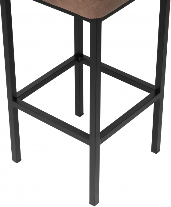 Барный табурет Лофт, микровелюр катания корица / черный матовый