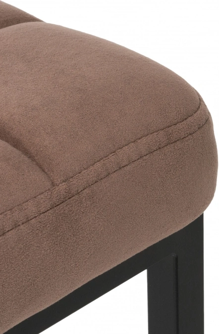 Барный табурет Лофт, микровелюр катания корица / черный матовый