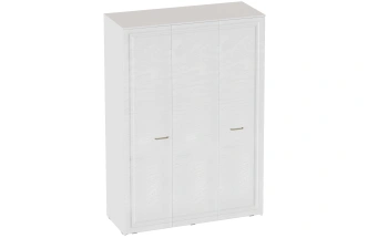 Шкаф трехдверный Манхэттен, распашной для одежды, белый аляска / айс 06