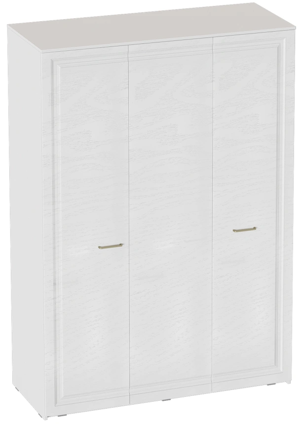 Шкаф трехдверный Манхэттен, распашной для одежды, белый аляска / айс 06